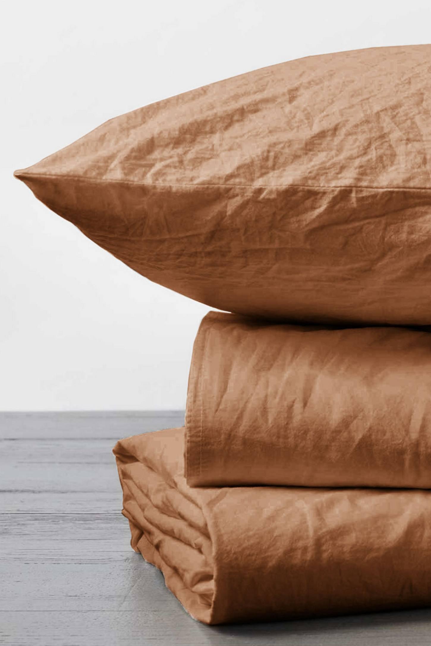Organic Crinkled Percale Sheet Set