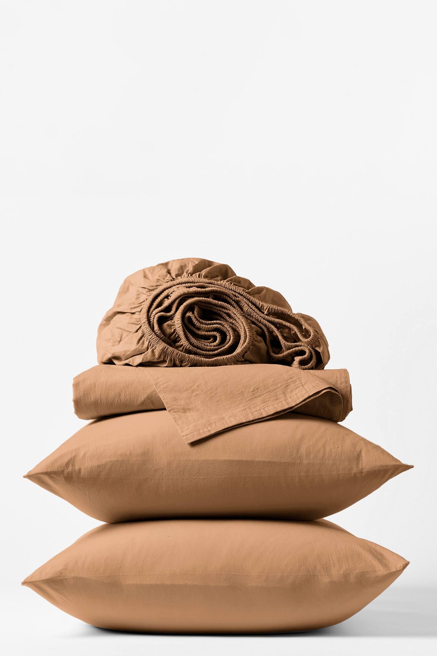 Organic Crinkled Percale Sheet Set