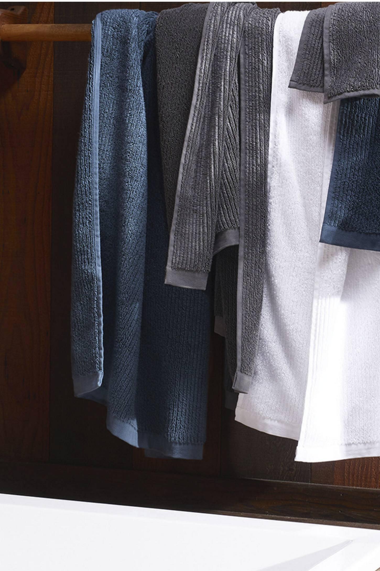 Coyuchi Temescal Organic 100% Cotton Ribbed Bath Towels