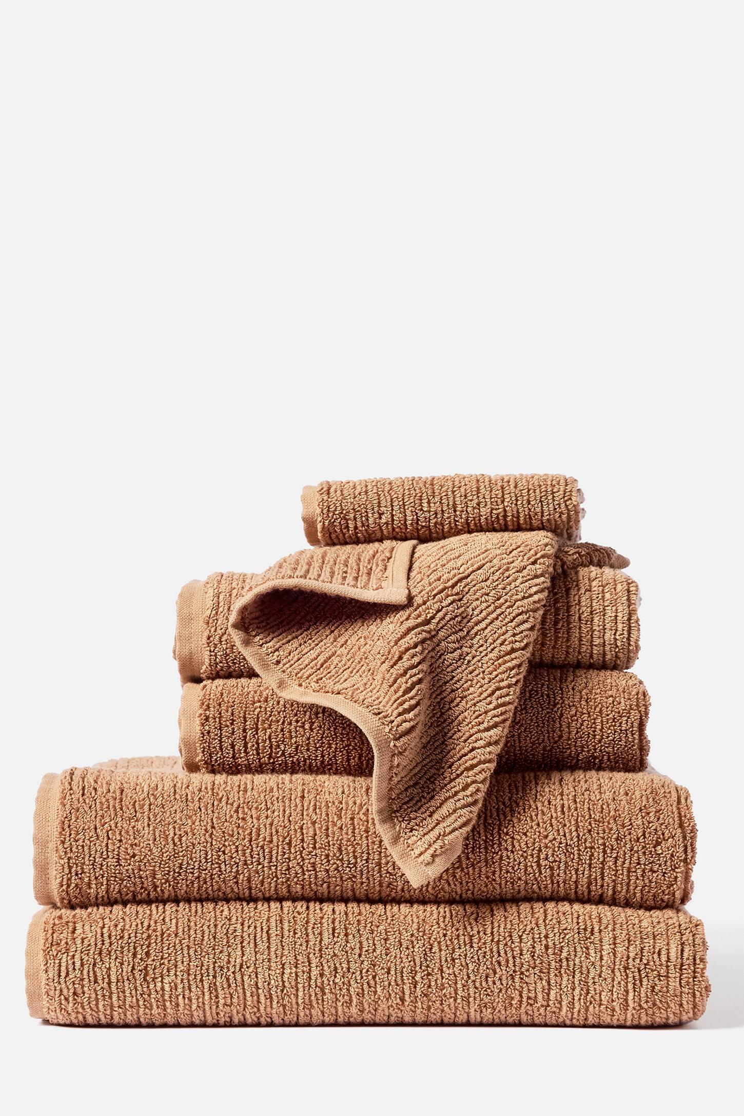 Ginger Organic Turkish Cotton Ribbed Towel Set