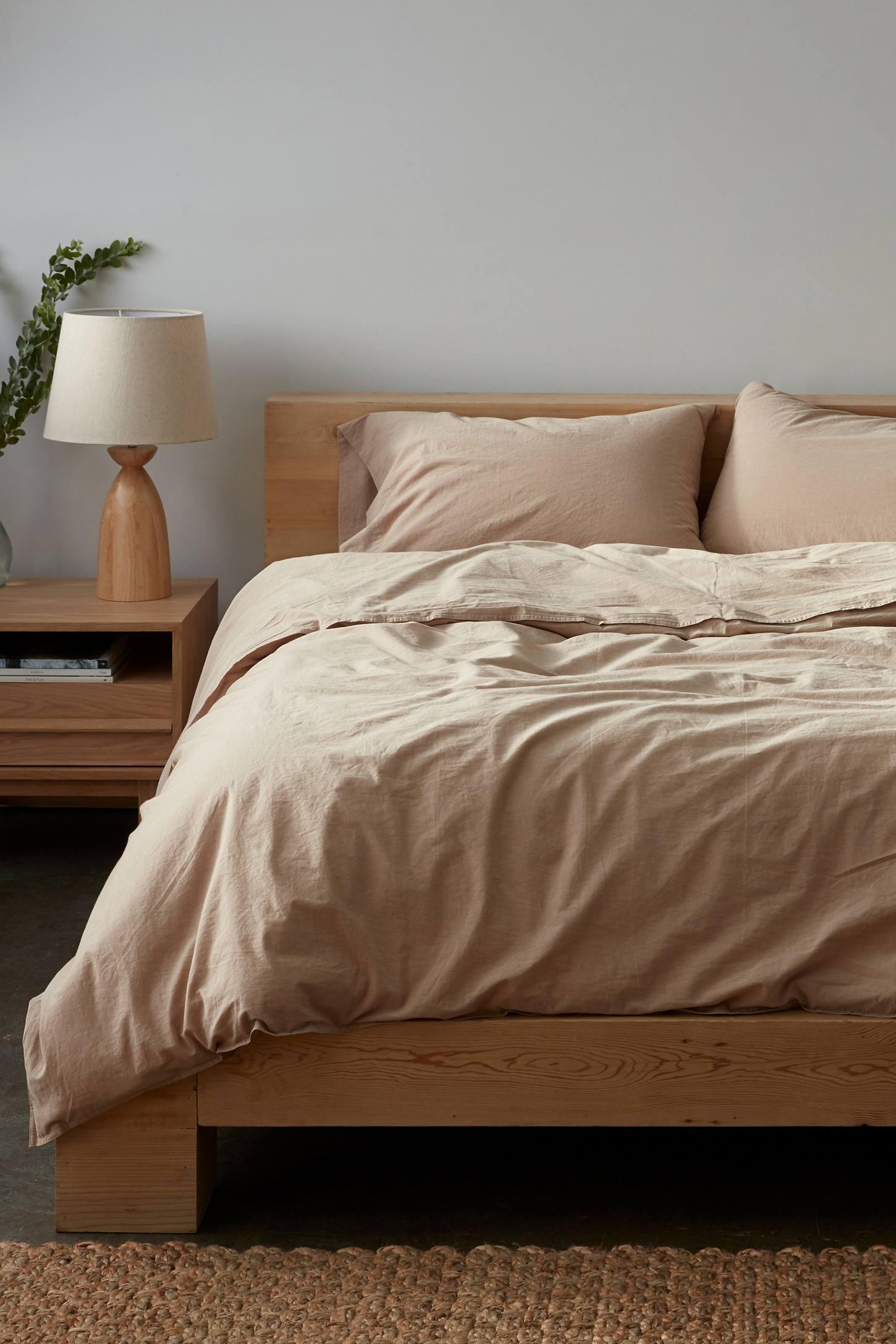 Coyuchi Organic Crinkled Percale Duvet Cover