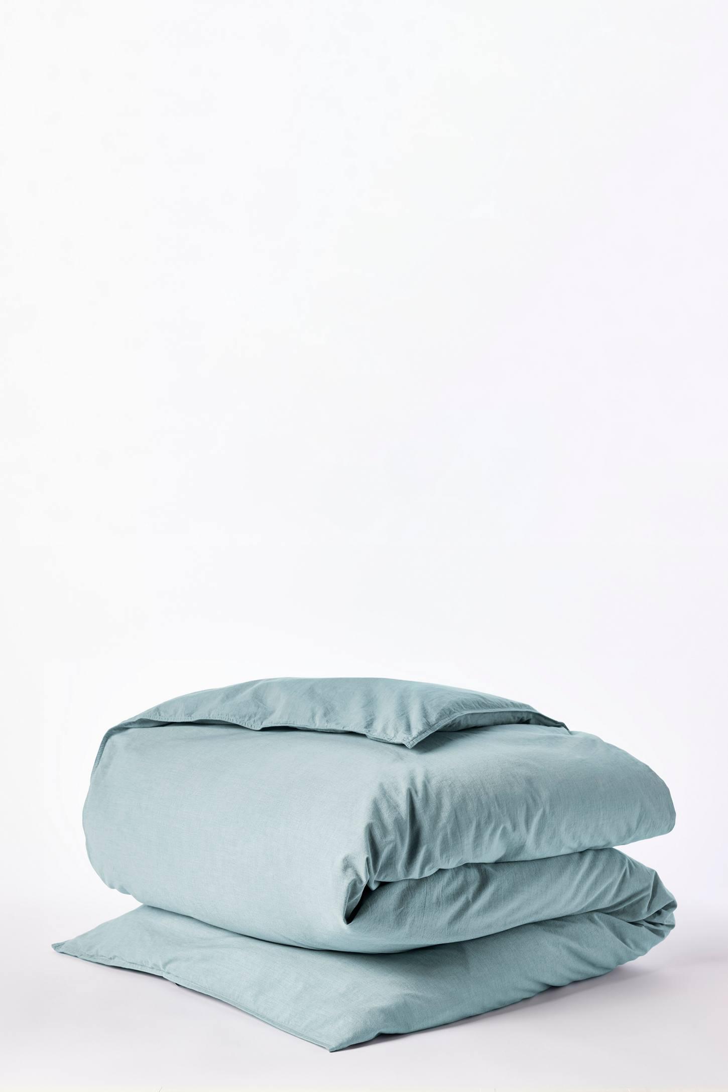 Coyuchi Organic Crinkled Percale Duvet Cover