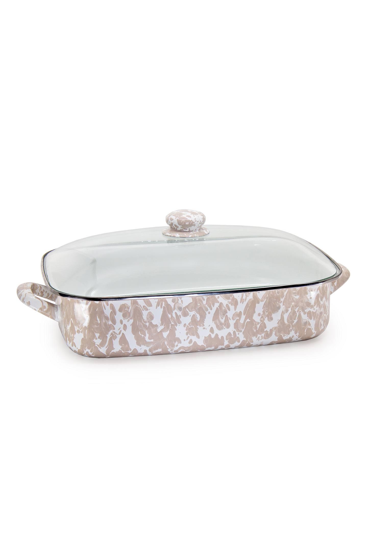 Golden Rabbit Grey Swirl Roasting Pan