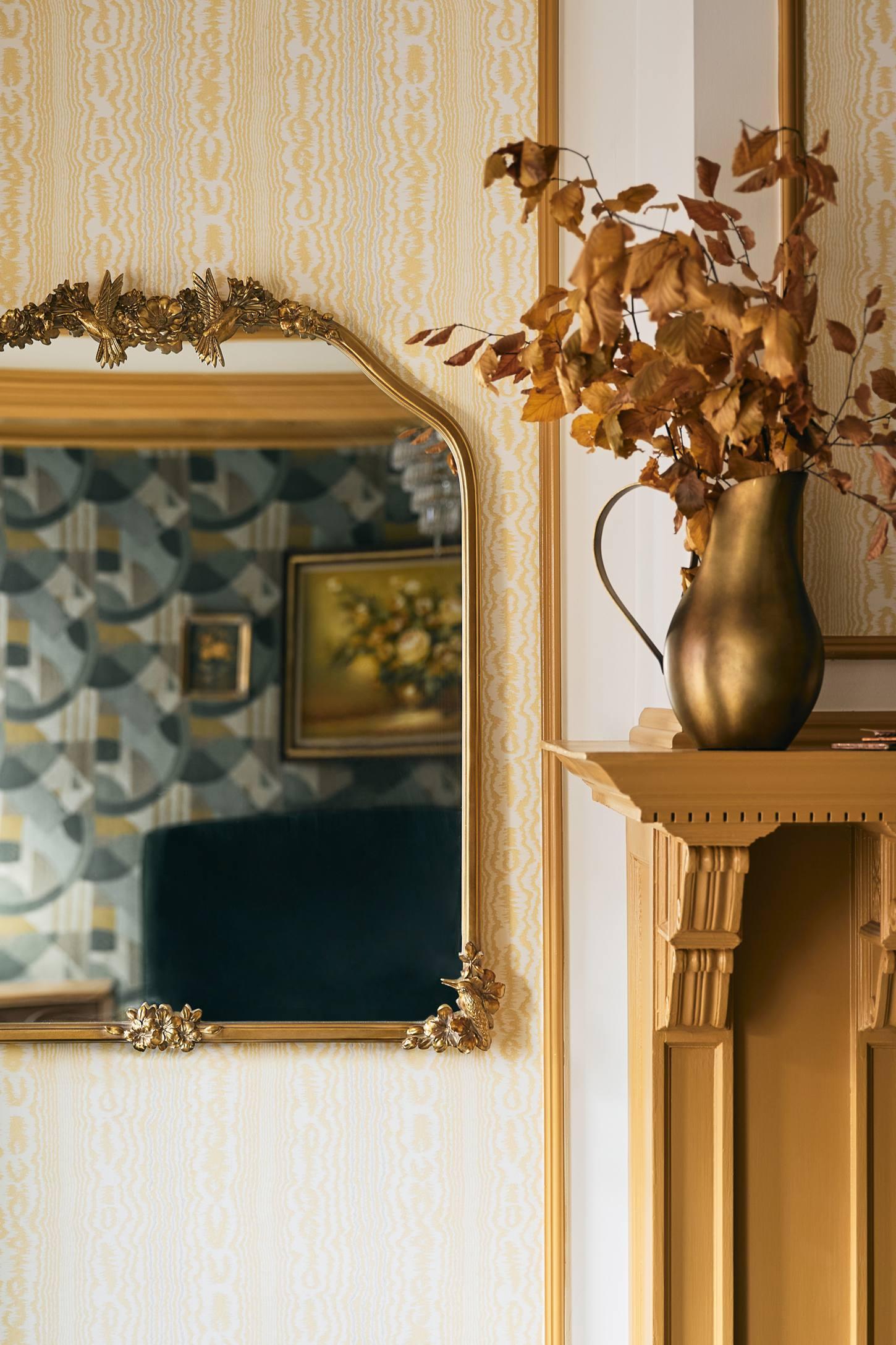 Luisa Hummingbird Gilded Flower Mirror
