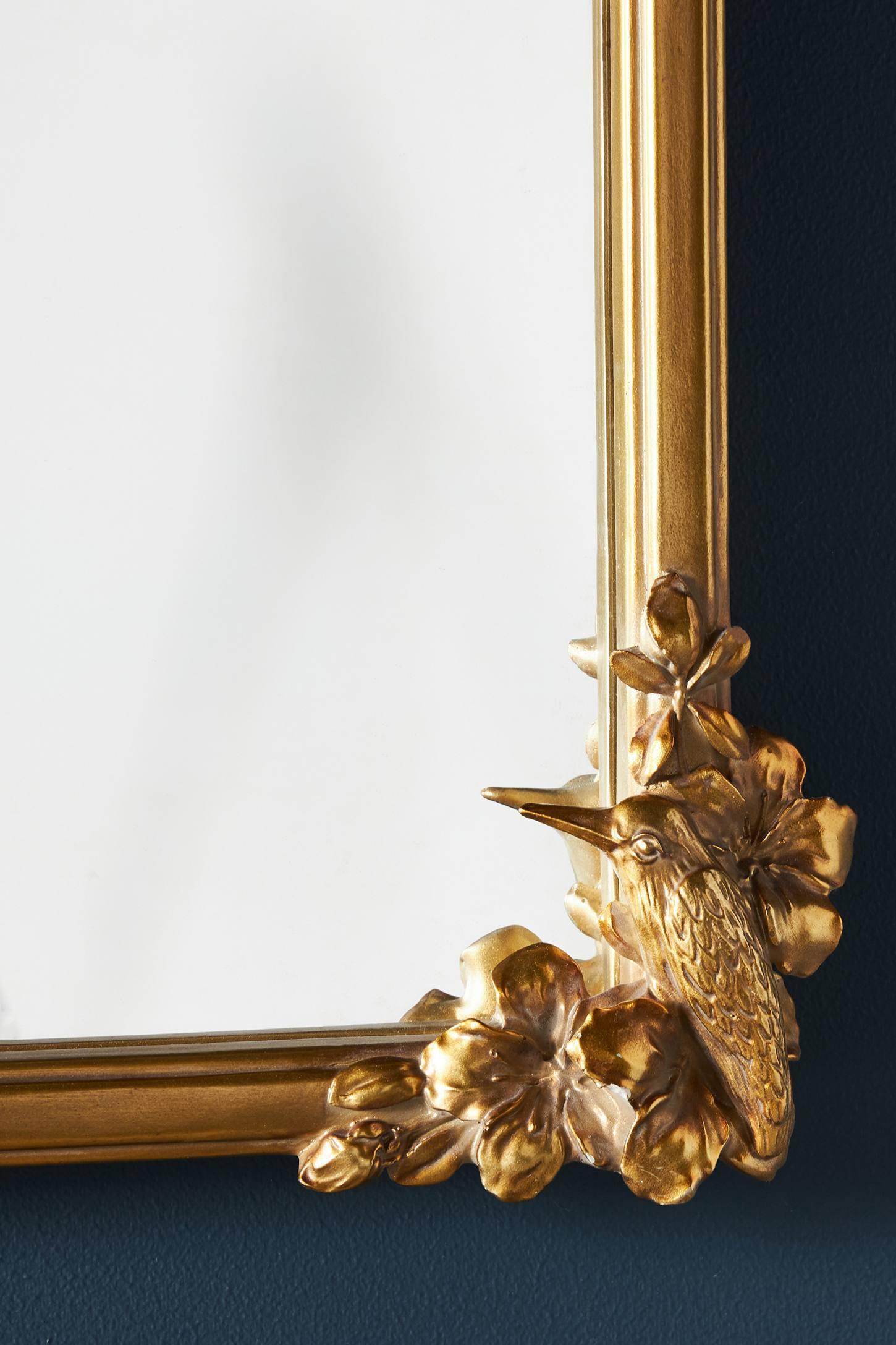 Luisa Hummingbird Gilded Flower Mirror