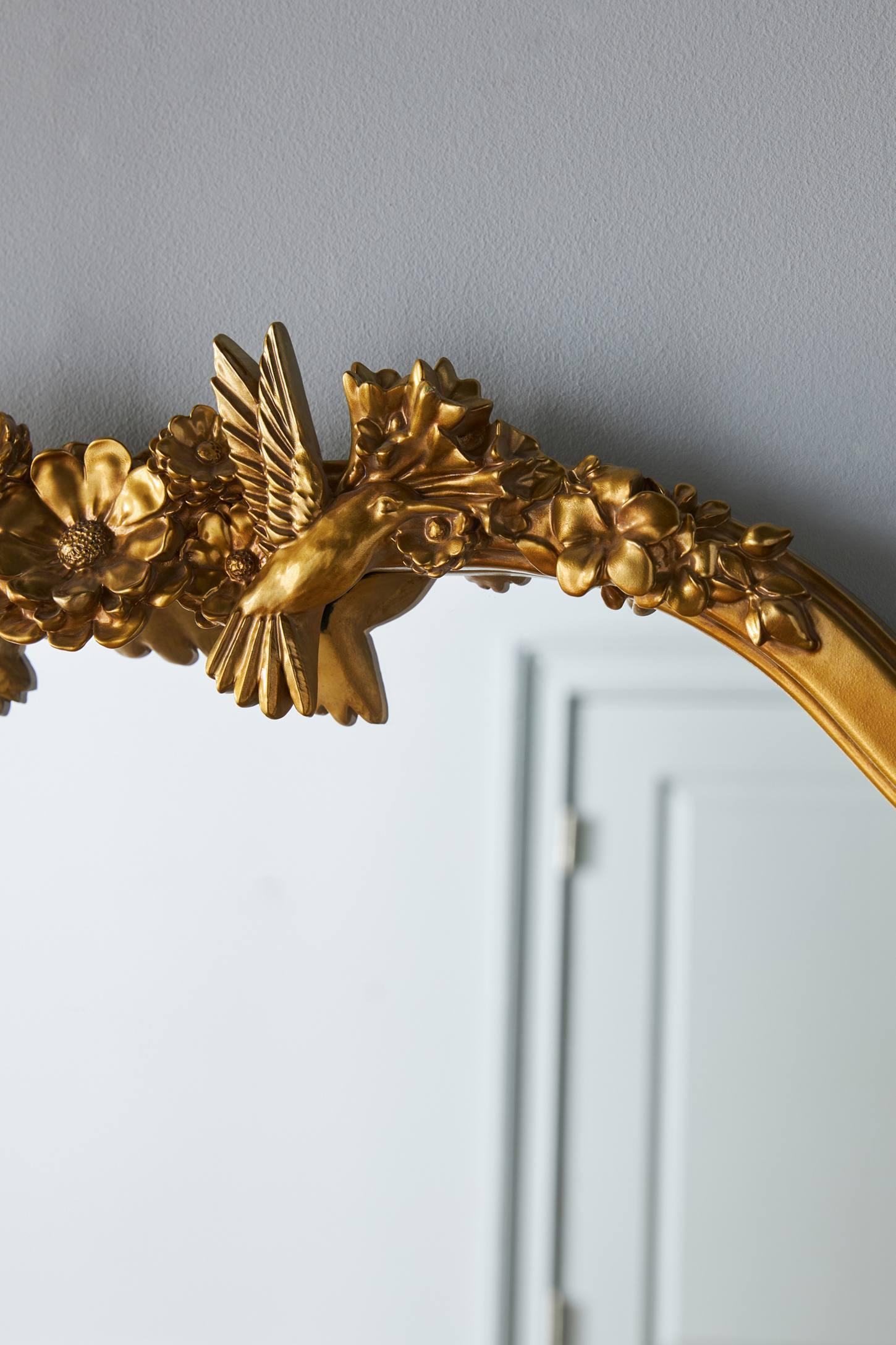 Luisa Hummingbird Gilded Flower Mirror