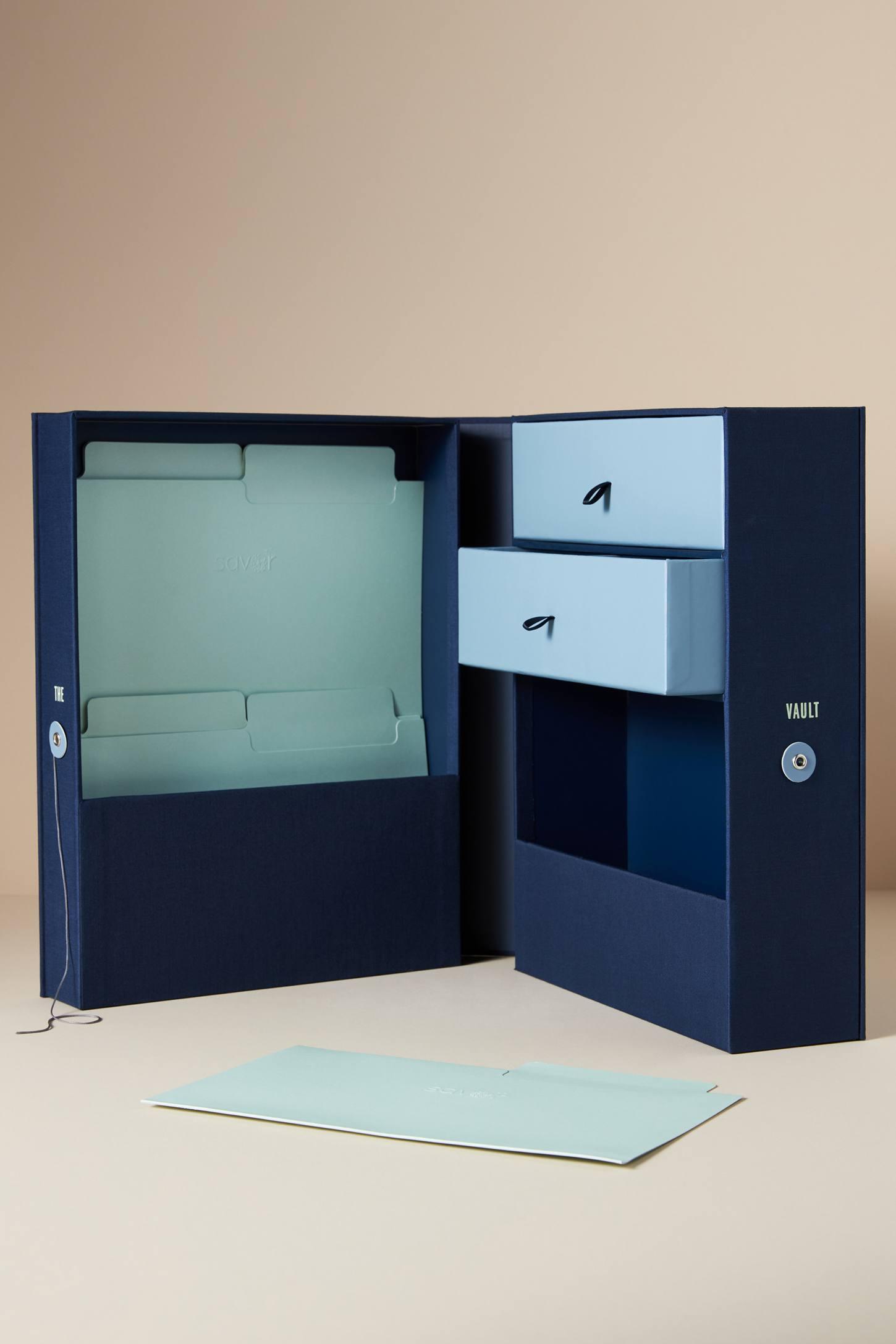 The Vault All-in-One Blue Desk Organizer