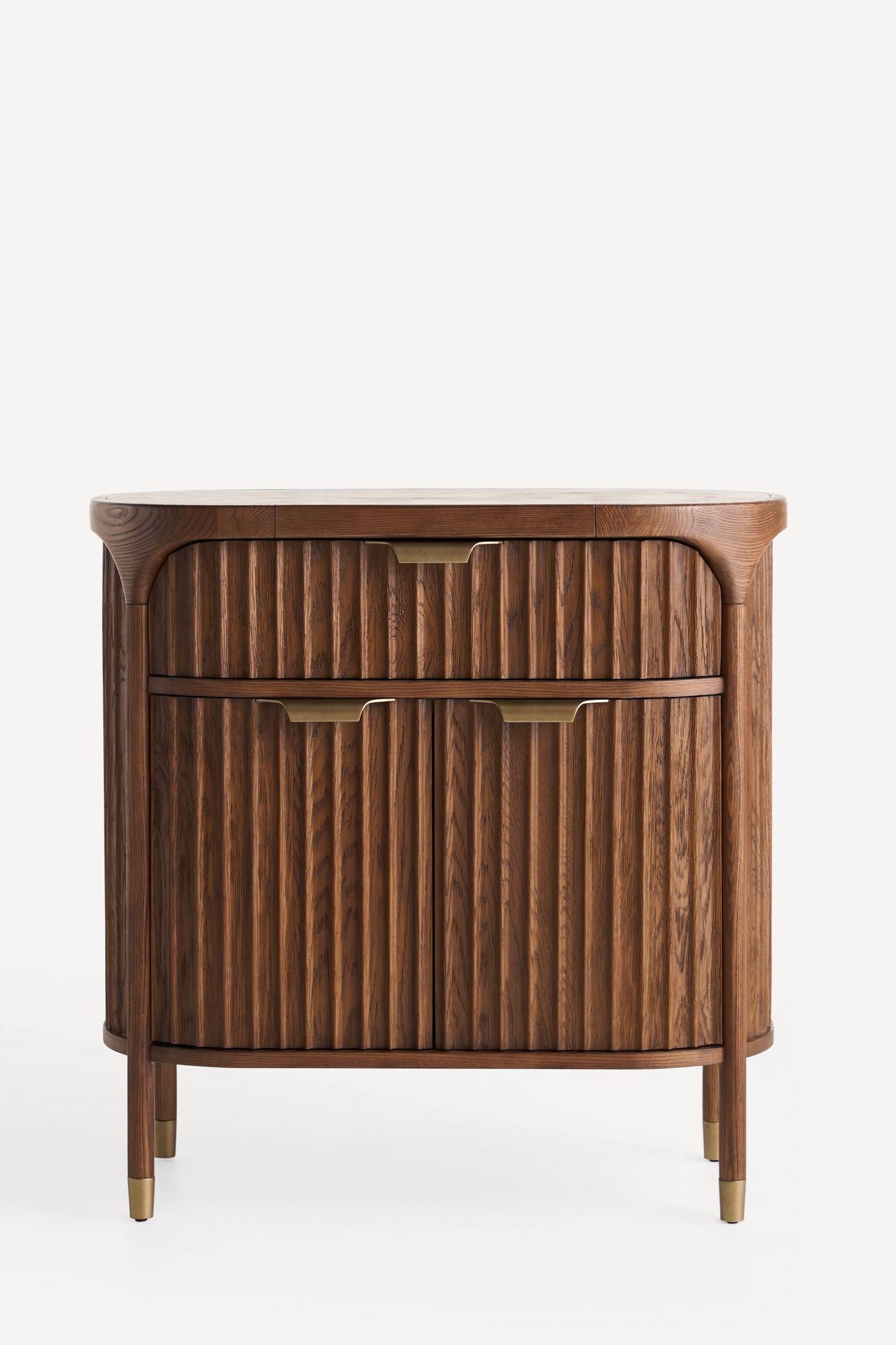 The Isla Fluted-Wood Entryway Cabinet