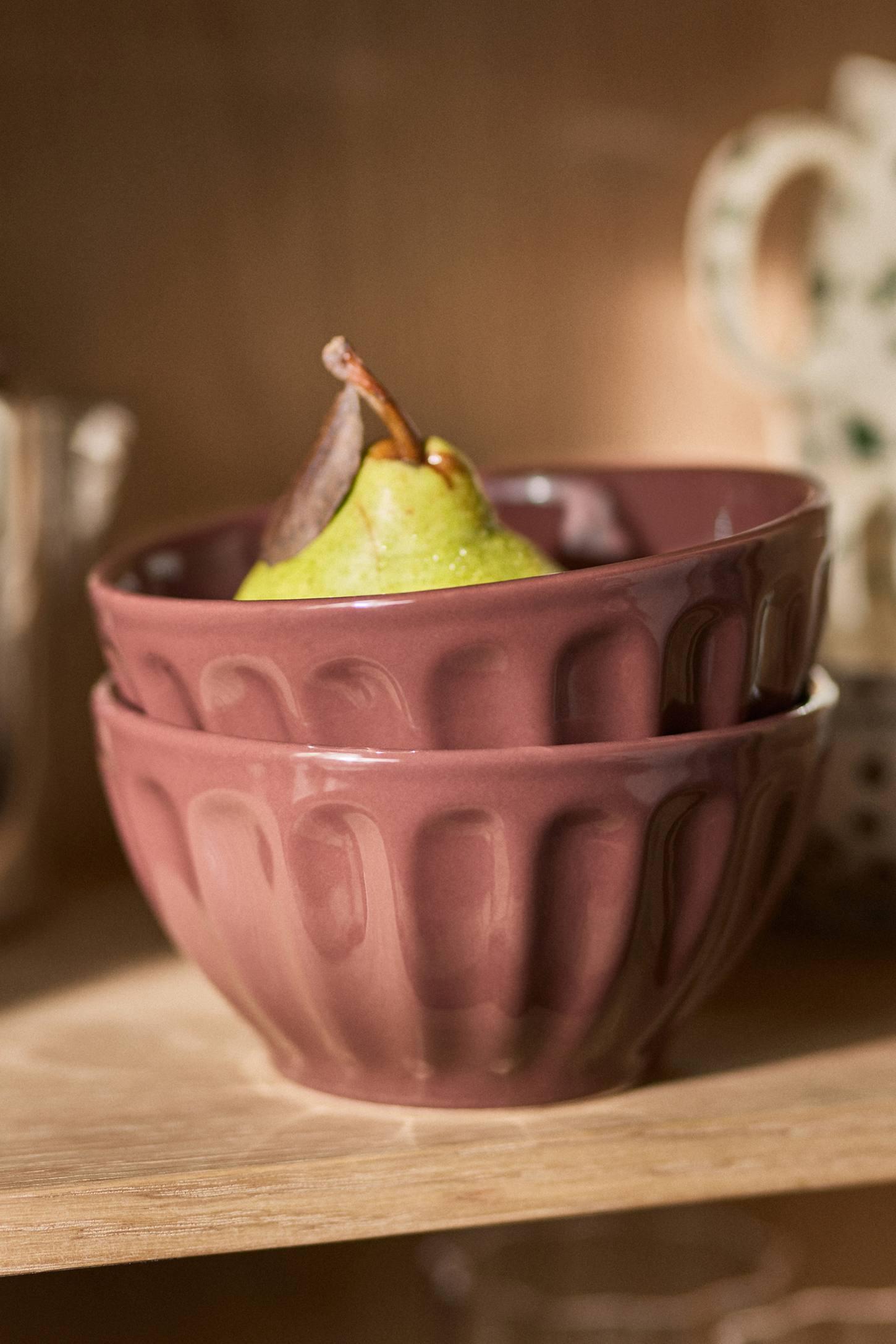 The Latte Stoneware Cereal Bowls, Set of 4: Amelie Edition