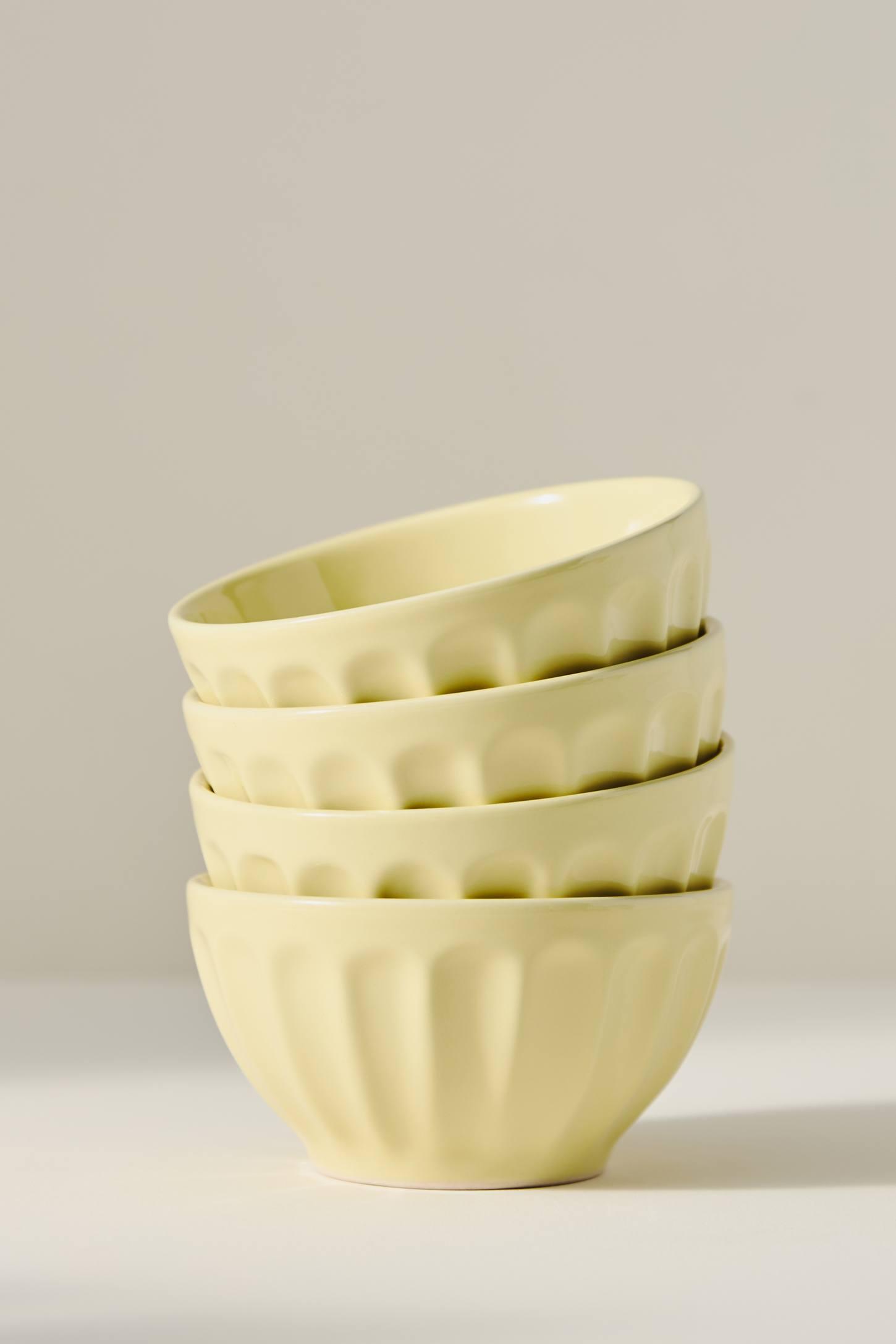 The Latte Stoneware Cereal Bowls, Set of 4: Amelie Edition