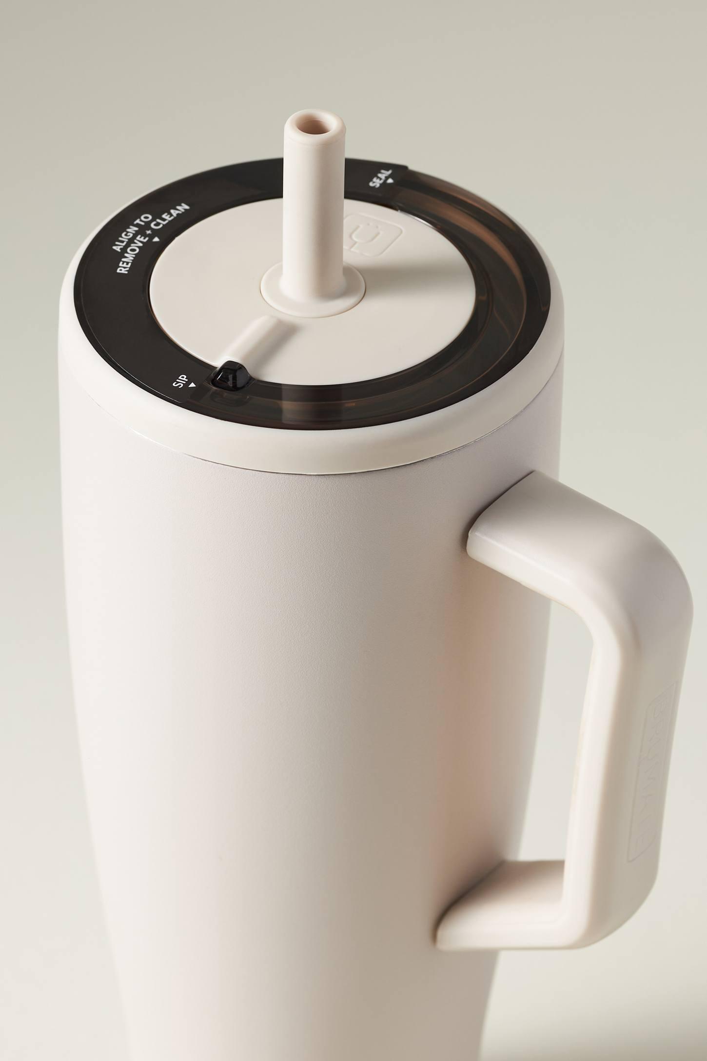 INKEDZ 40 oz Tumbler with Handle and Straw | 100% Leakproof Insulated Tumbler with Lid and Straw | Made of Stainless Steel | Cup Holder Friendly Base | 40oz (Lilac Dusk)