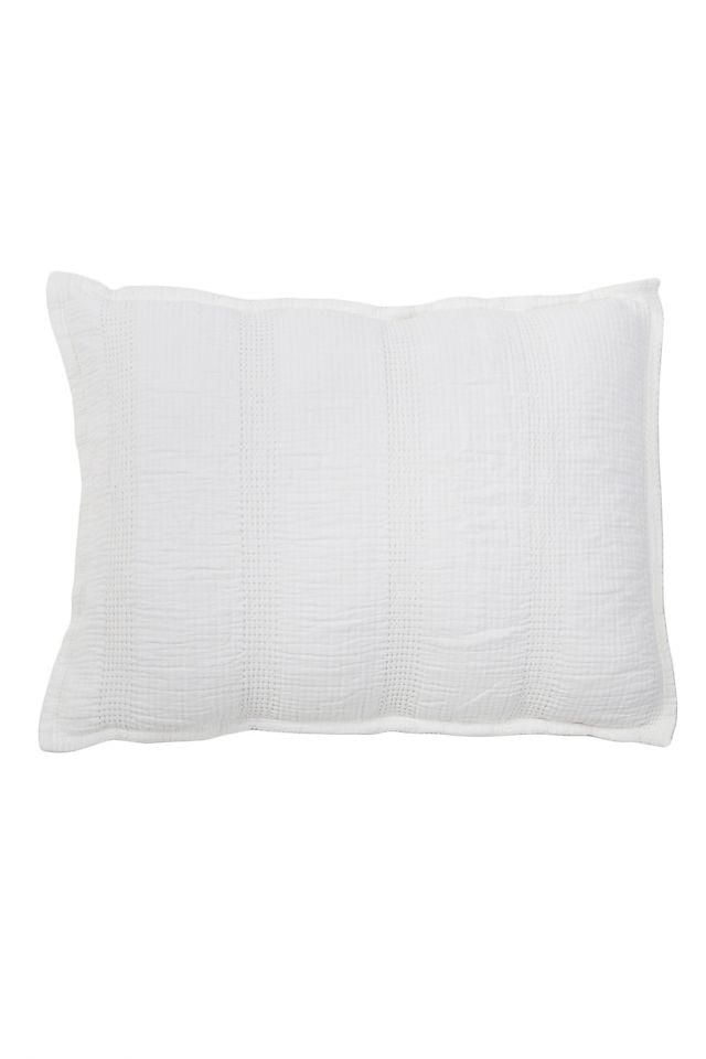 Nantucket Cotton Matelassé Sham by Pom Pom at Home - White / Standard