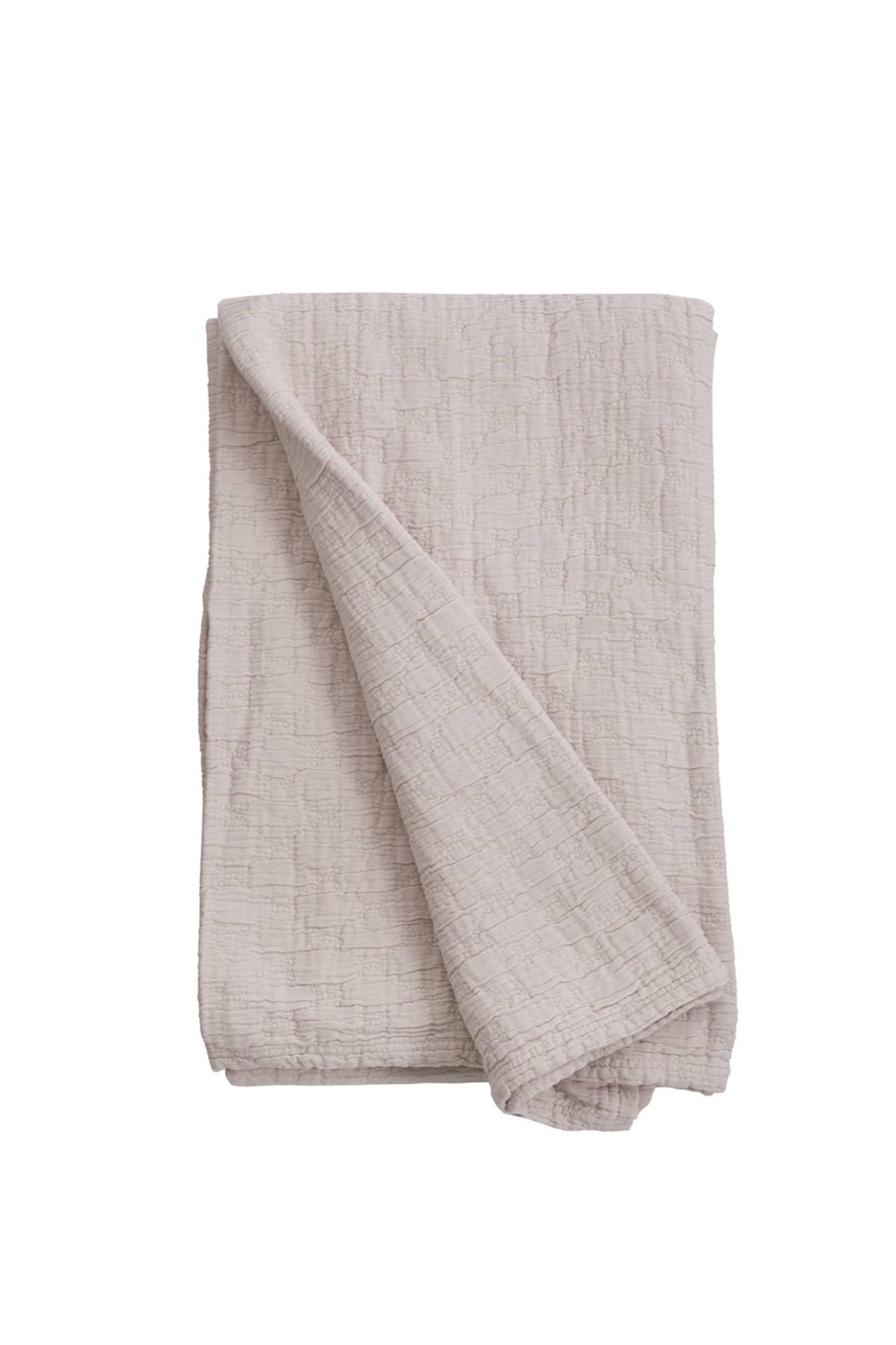 Ojai Cotton Matelassé Coverlet by Pom Pom at Home - Blush / Queen