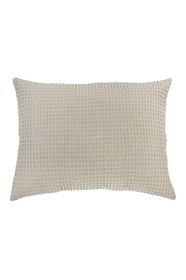 Zuma Cotton Waffle Weave Sham by Pom Pom at Home - Natural / King
