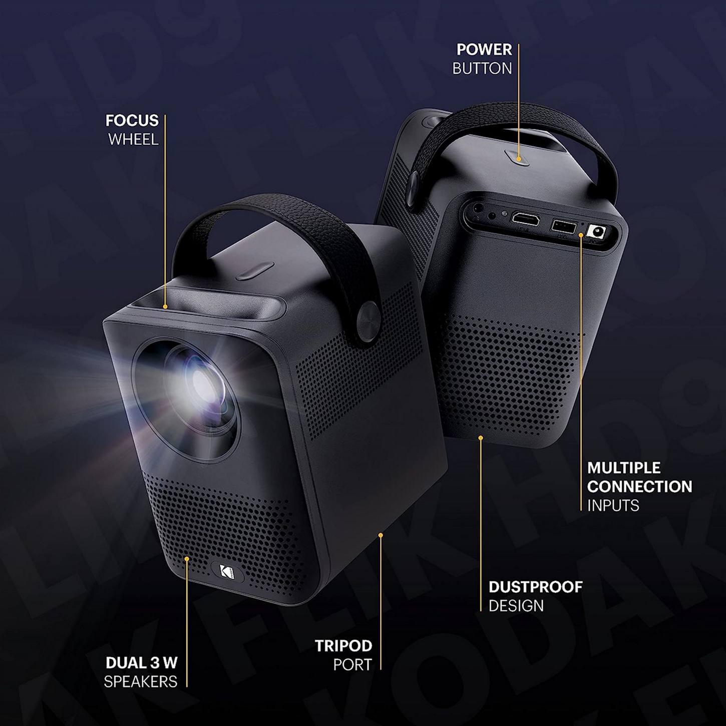 Kodak Kodak Home Theater Projector 200 Lumens Portable Projector with Remote Included