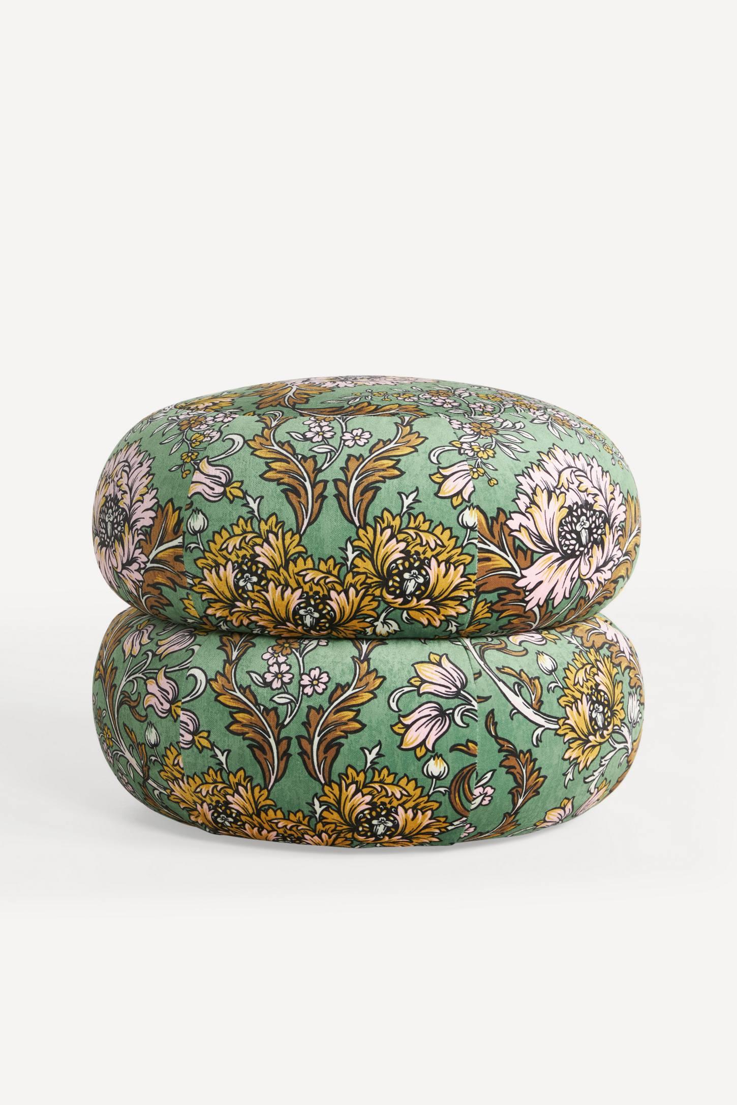 Jylin Velvet Muntz Ottoman