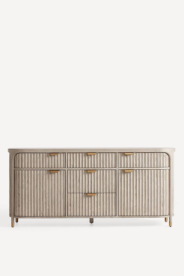 The Isla Oval 70" Fluted-Wood Sideboard