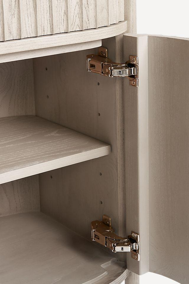The Isla Oval 70" Fluted-Wood Sideboard