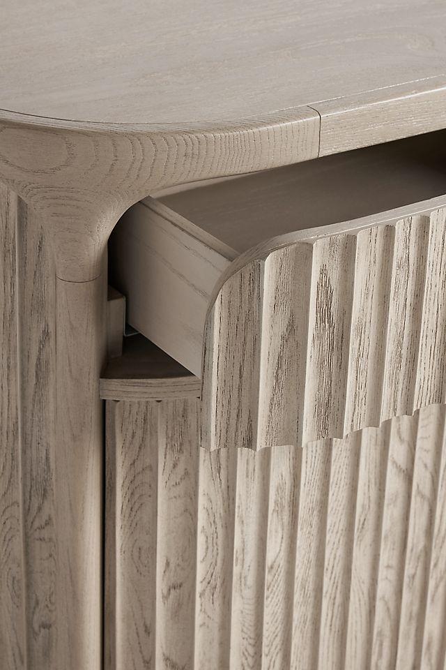 The Isla Oval 70" Fluted-Wood Sideboard