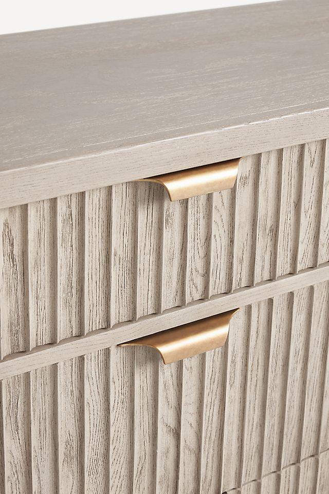 The Isla Oval 70" Fluted-Wood Sideboard