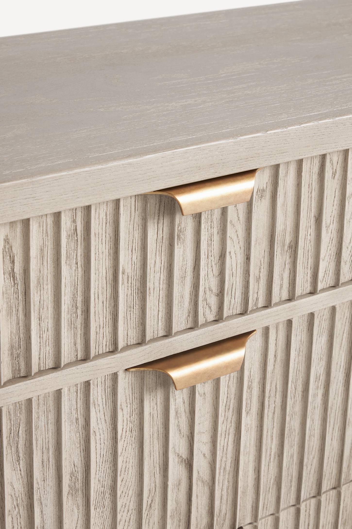 The Isla Oval 70" Fluted-Wood Sideboard