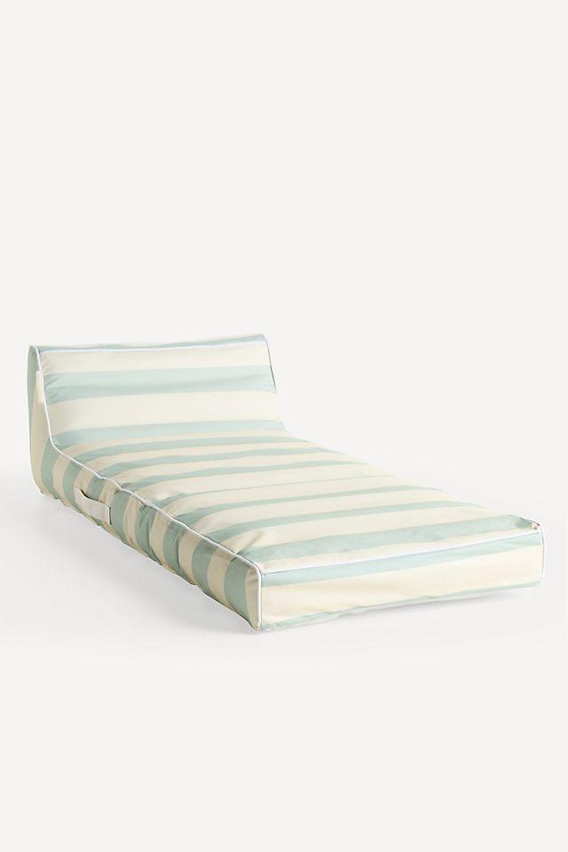 Sunnylife Luxe Lie-On Lounger - Lazy Days Blue Stripe - Inflatable Pool Float