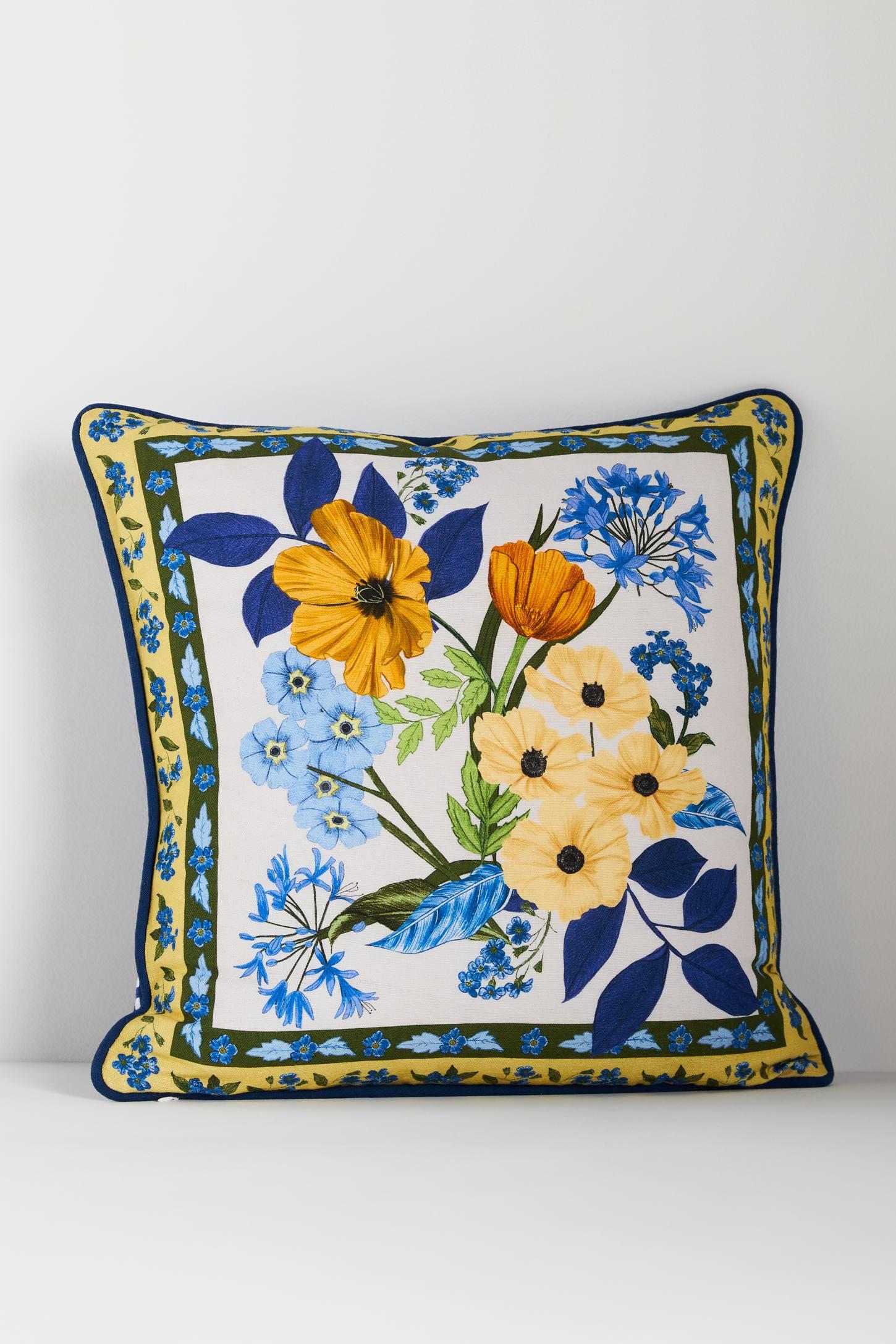 Adelyn Linen Printed Floral Pillow