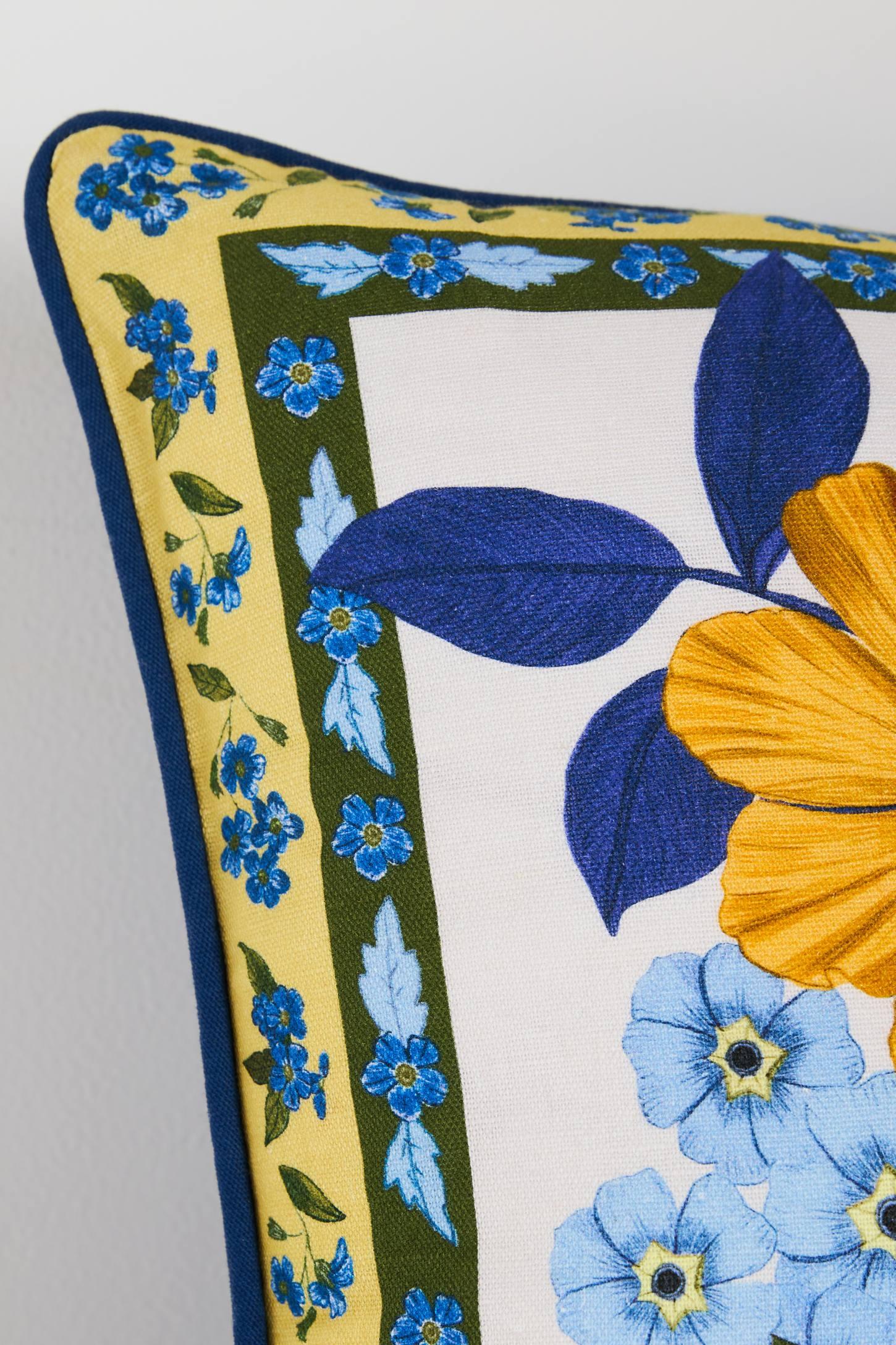 Adelyn Linen Printed Floral Pillow