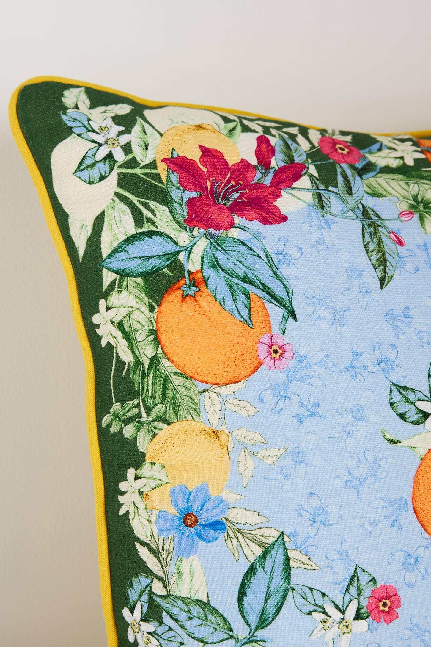 Adelyn Linen Printed Floral Pillow