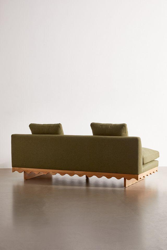 Roma Scalloped 3-Seater Sofa