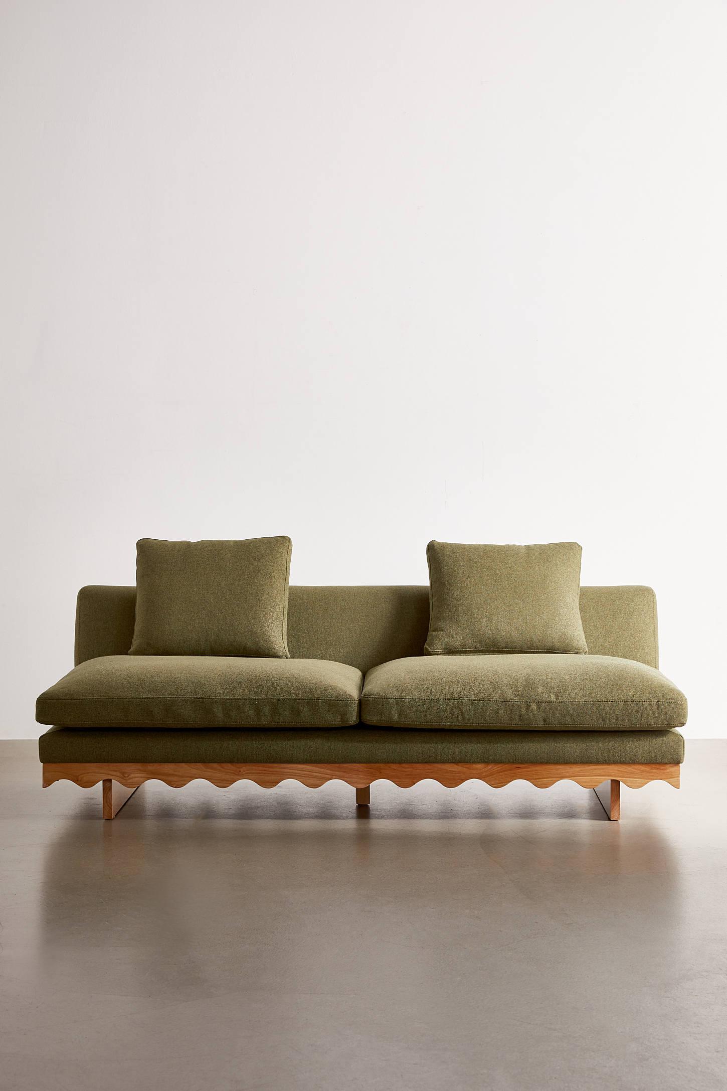 Roma Scalloped 3-Seater Sofa