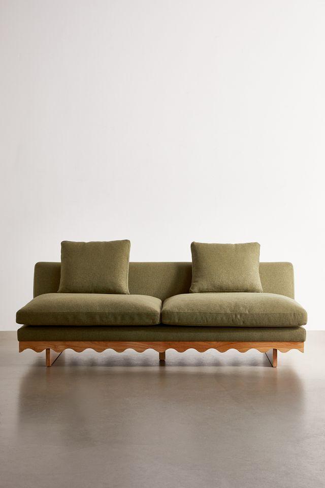 Roma Scalloped 3-Seater Sofa