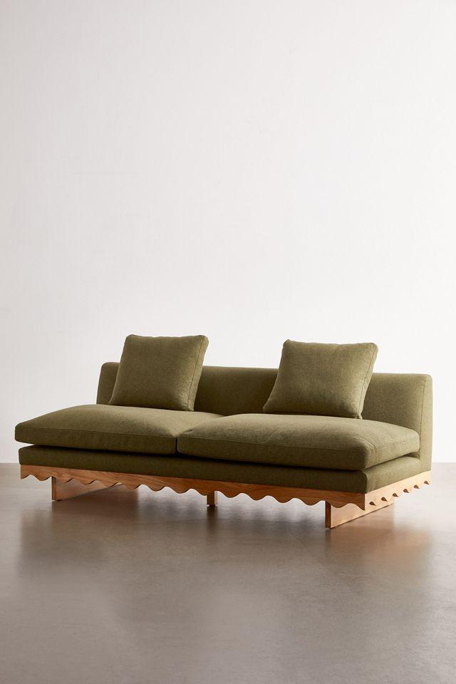 Roma Scalloped 3-Seater Sofa