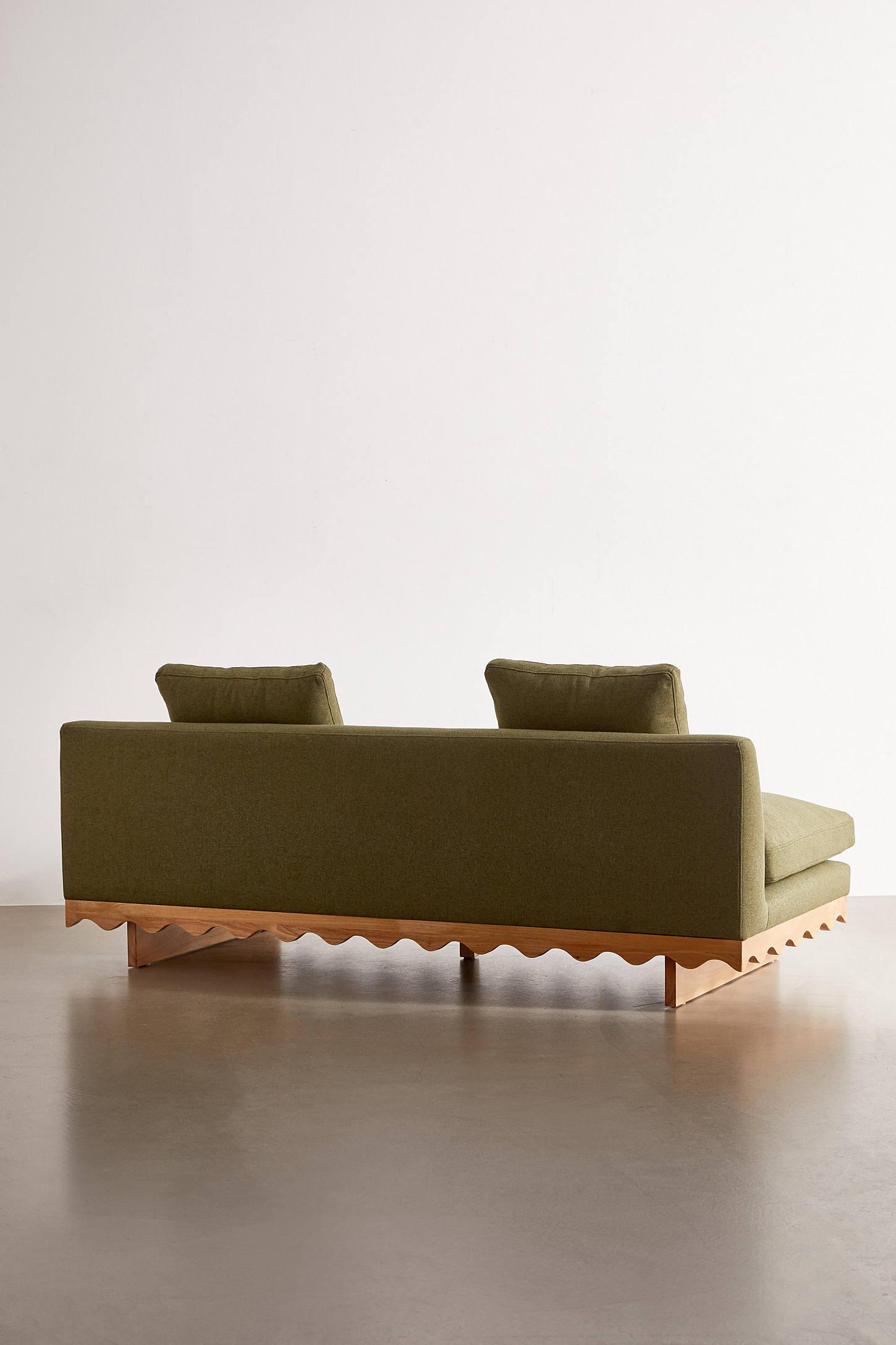 Roma Scalloped 3-Seater Sofa