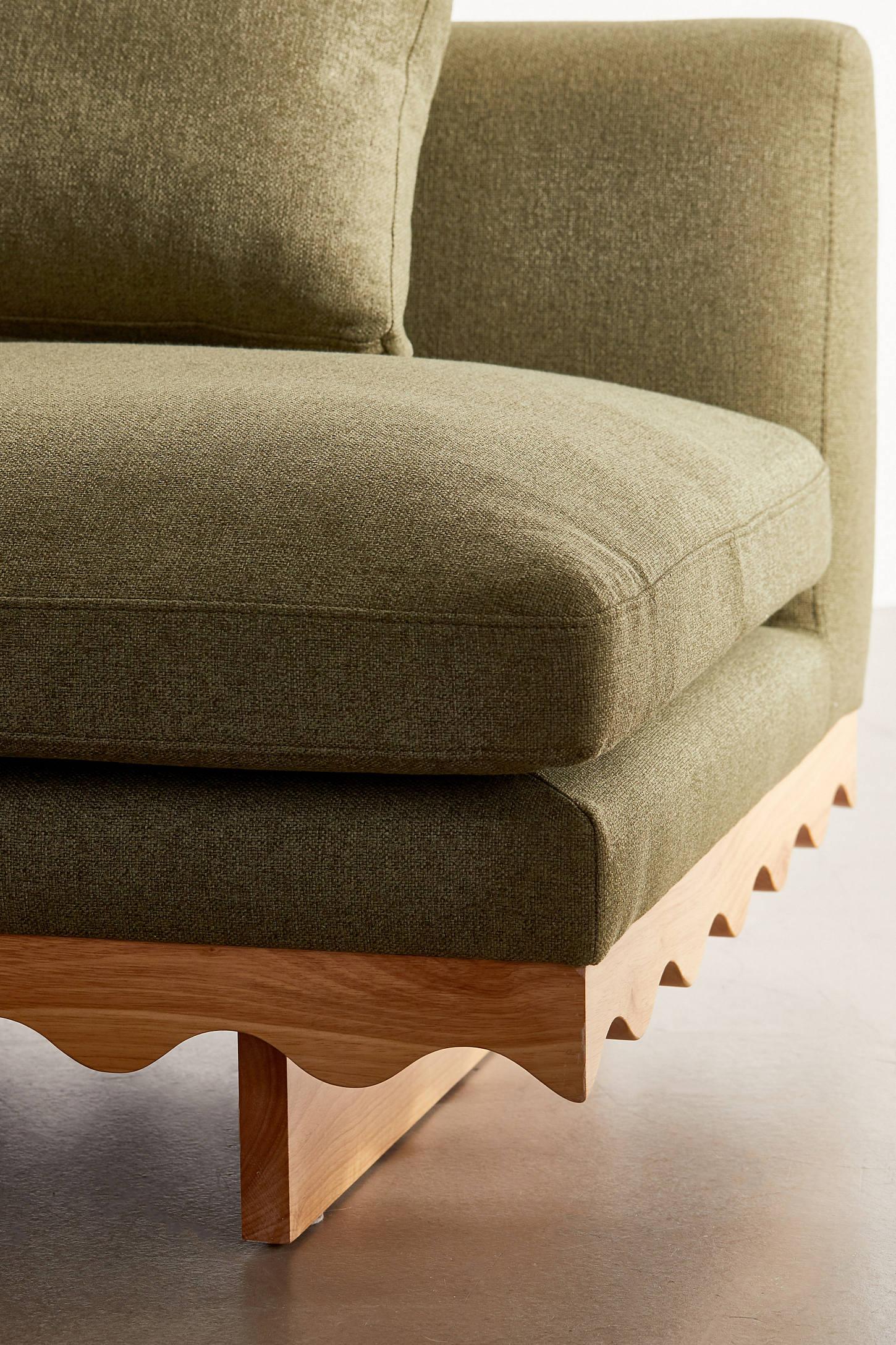 Roma Scalloped 3-Seater Sofa