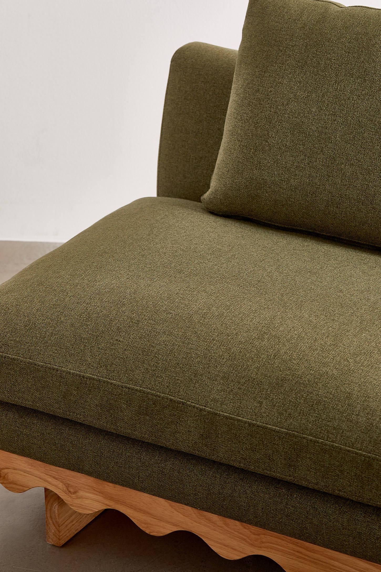 Roma Scalloped 3-Seater Sofa
