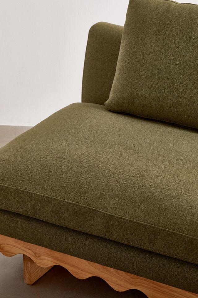 Roma Scalloped 3-Seater Sofa