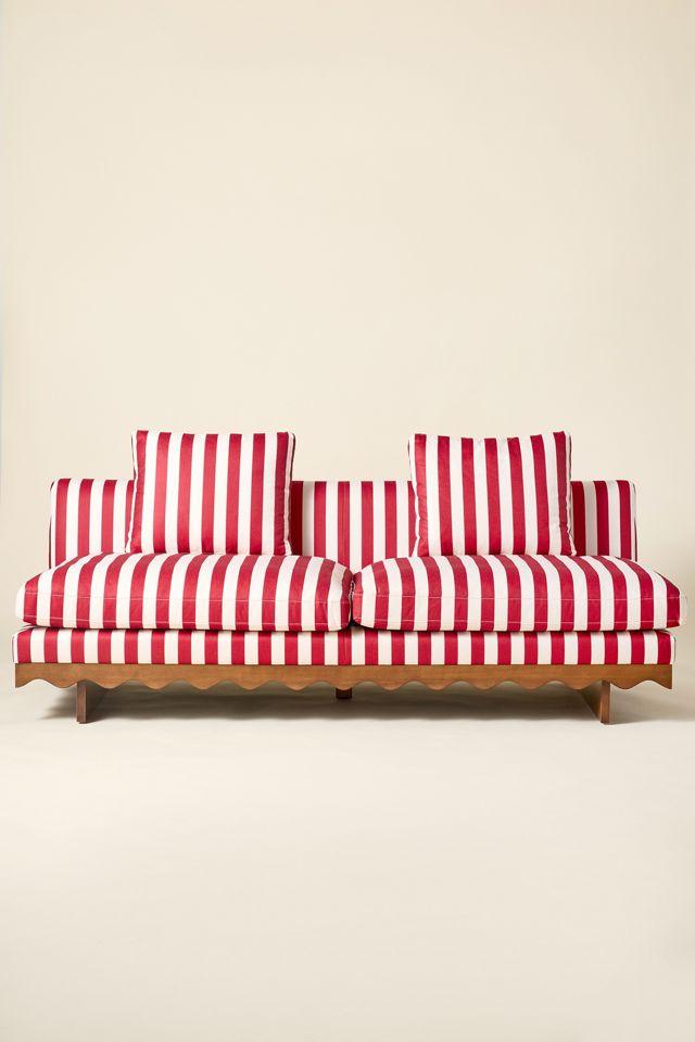 Roma Scalloped 3-Seater Sofa