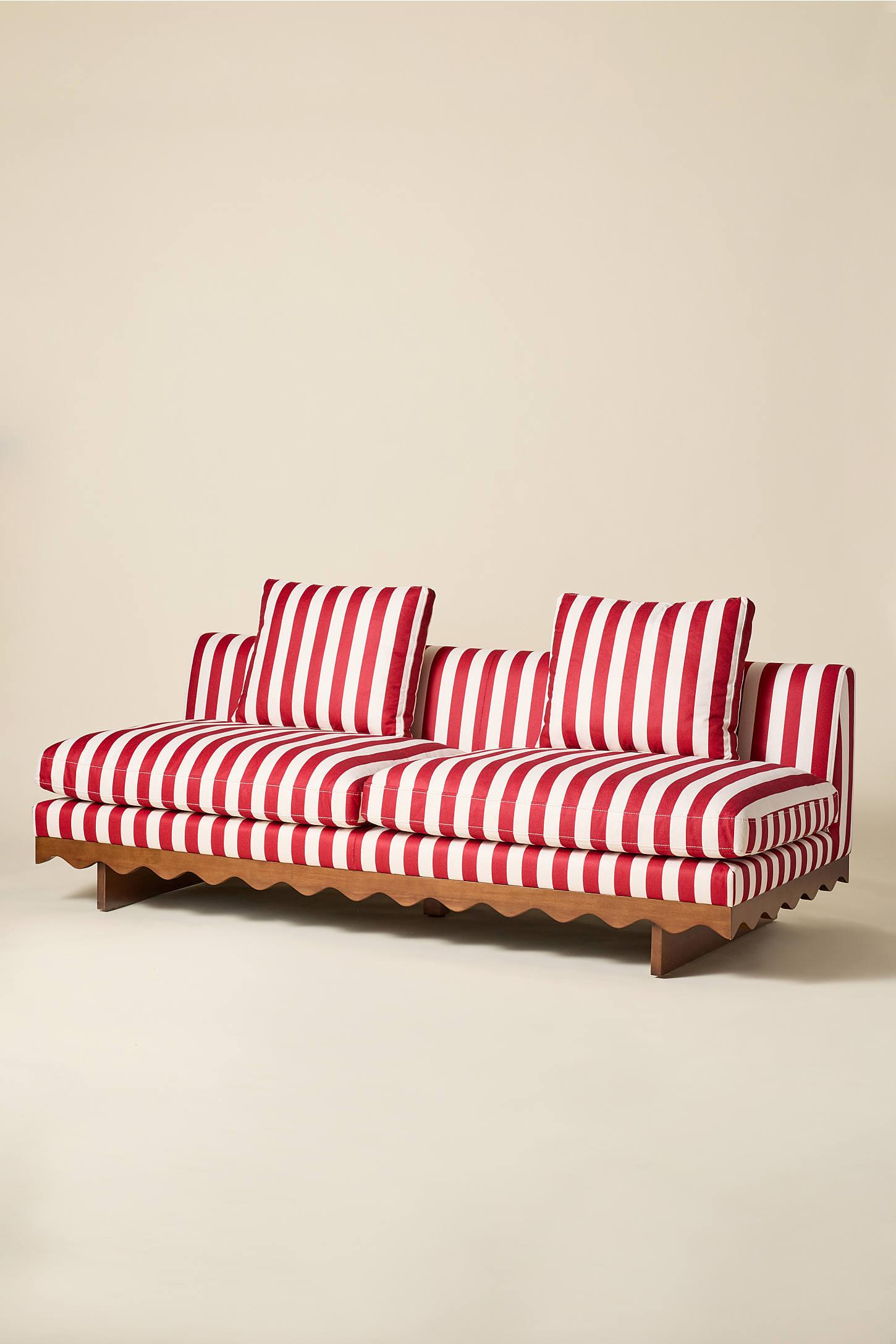 Roma Scalloped 3-Seater Sofa