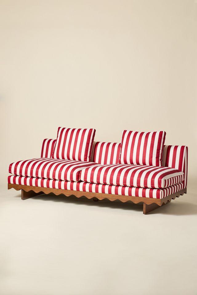 Roma Scalloped 3-Seater Sofa
