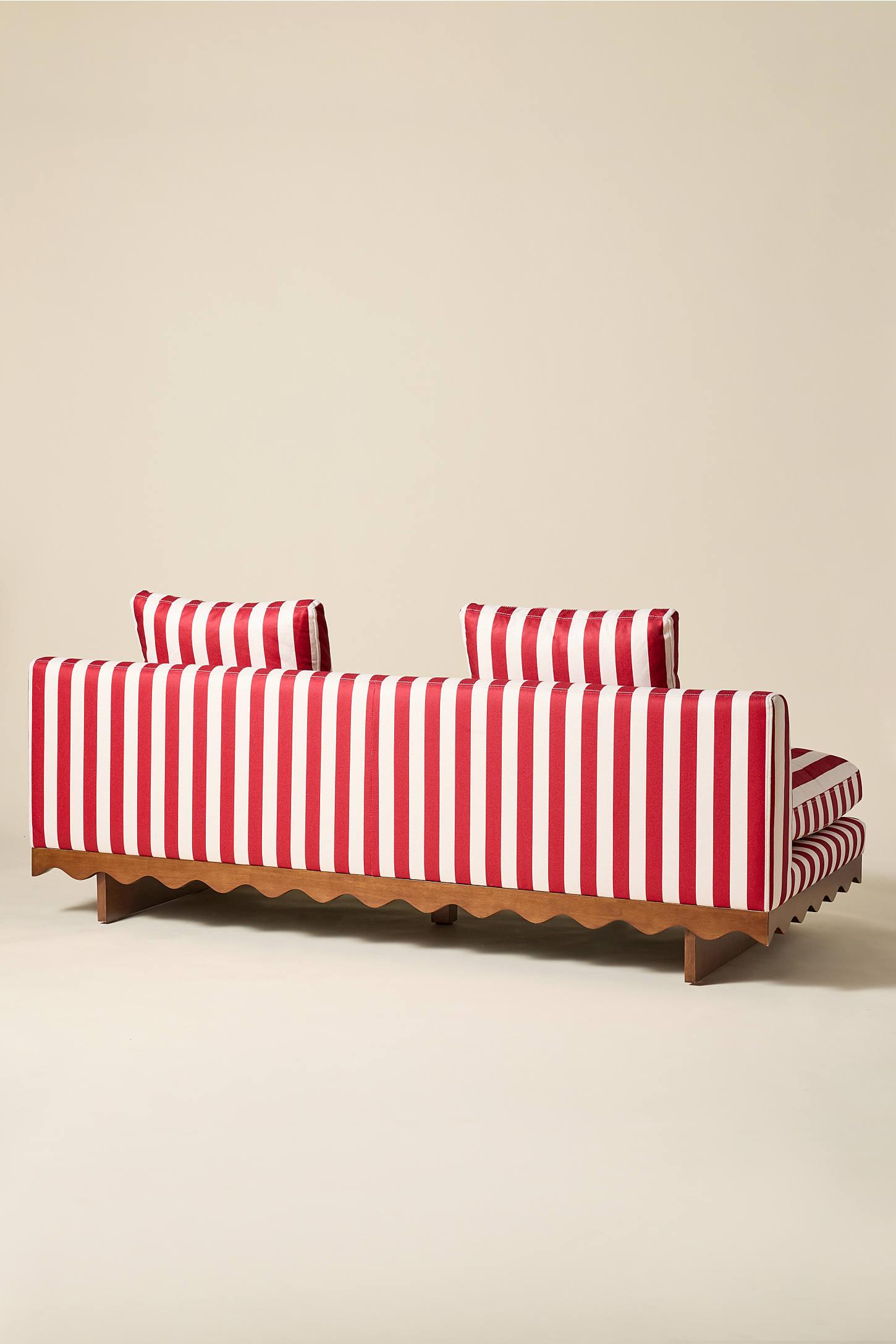 Roma Scalloped 3-Seater Sofa