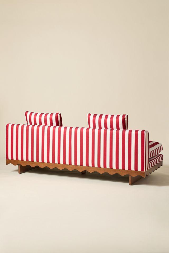 Roma Scalloped 3-Seater Sofa