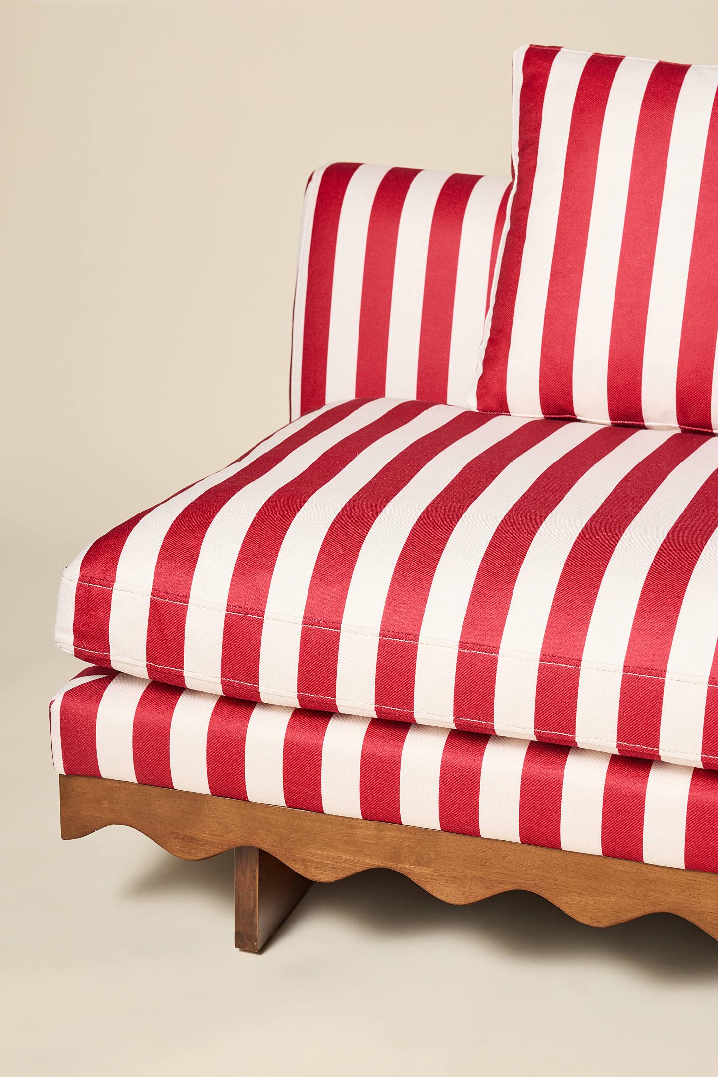 Roma Scalloped 3-Seater Sofa