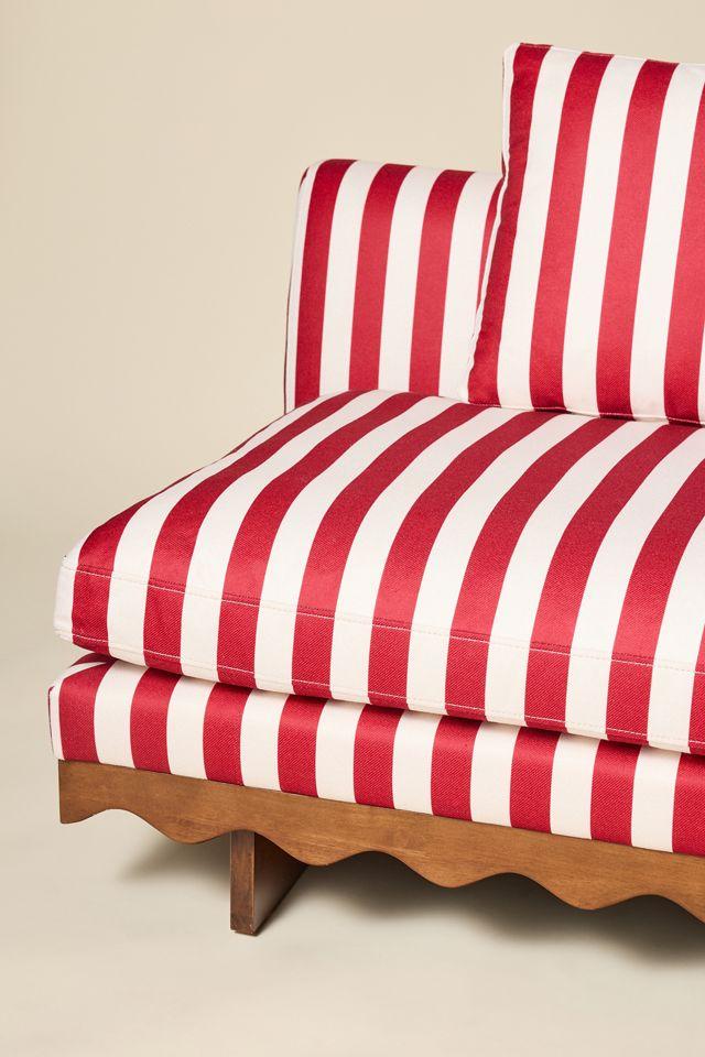 Roma Scalloped 3-Seater Sofa