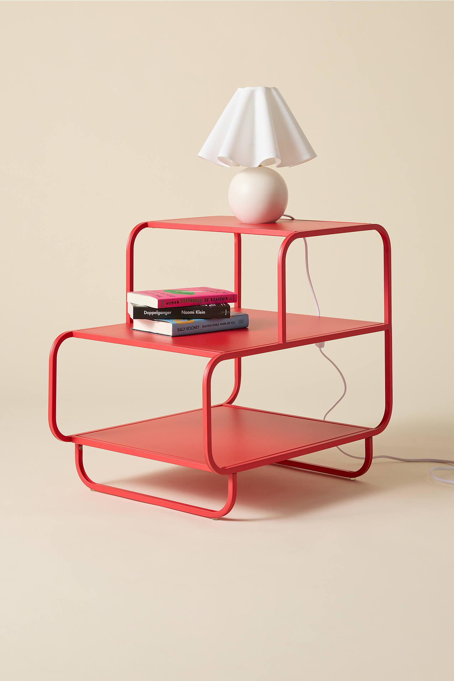 Alana Metal 3-Tiered Side Table/Nightstand