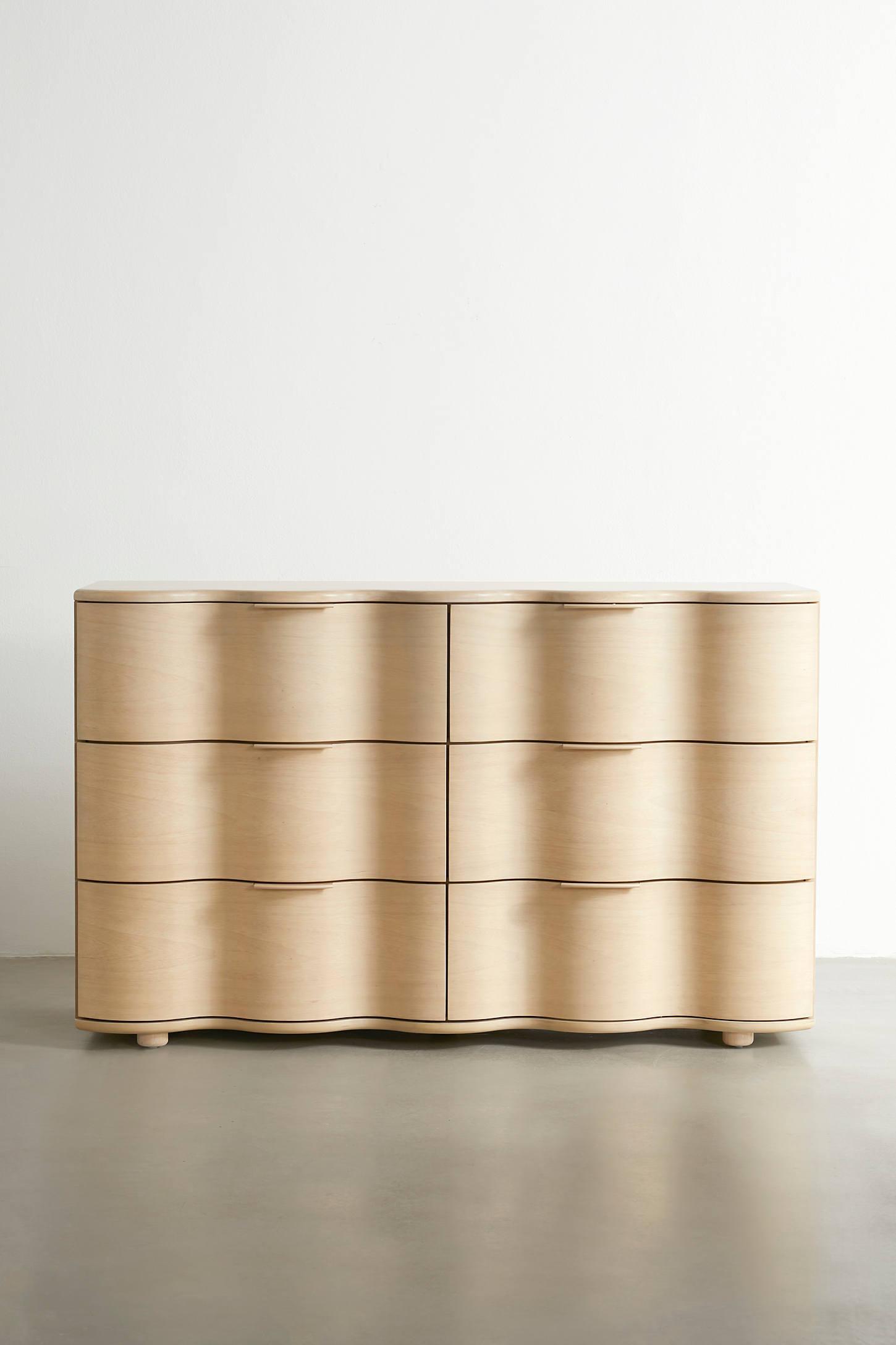 Aria 6-Drawer Short Squiggle Dresser