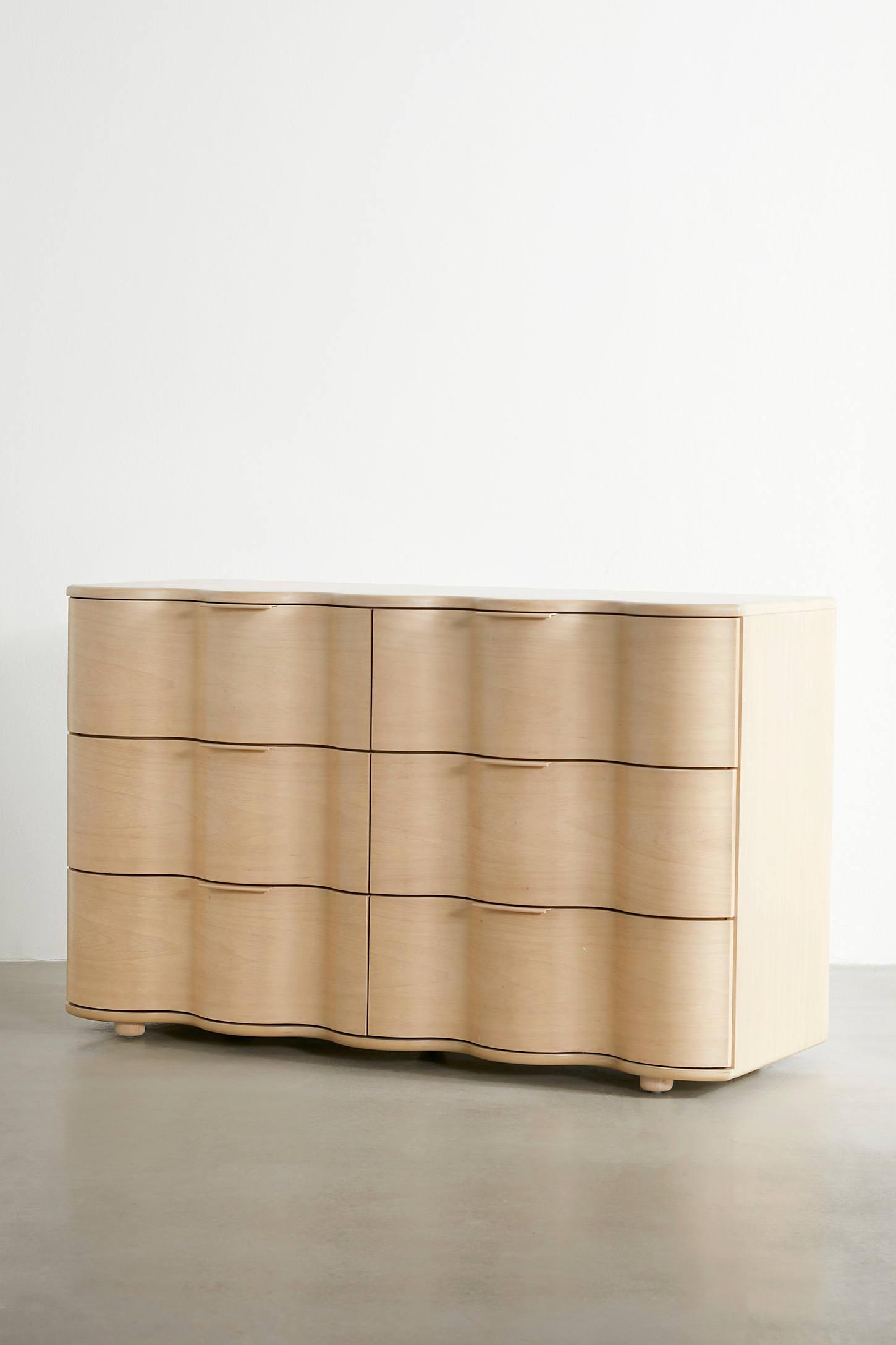 Aria 6-Drawer Short Squiggle Dresser
