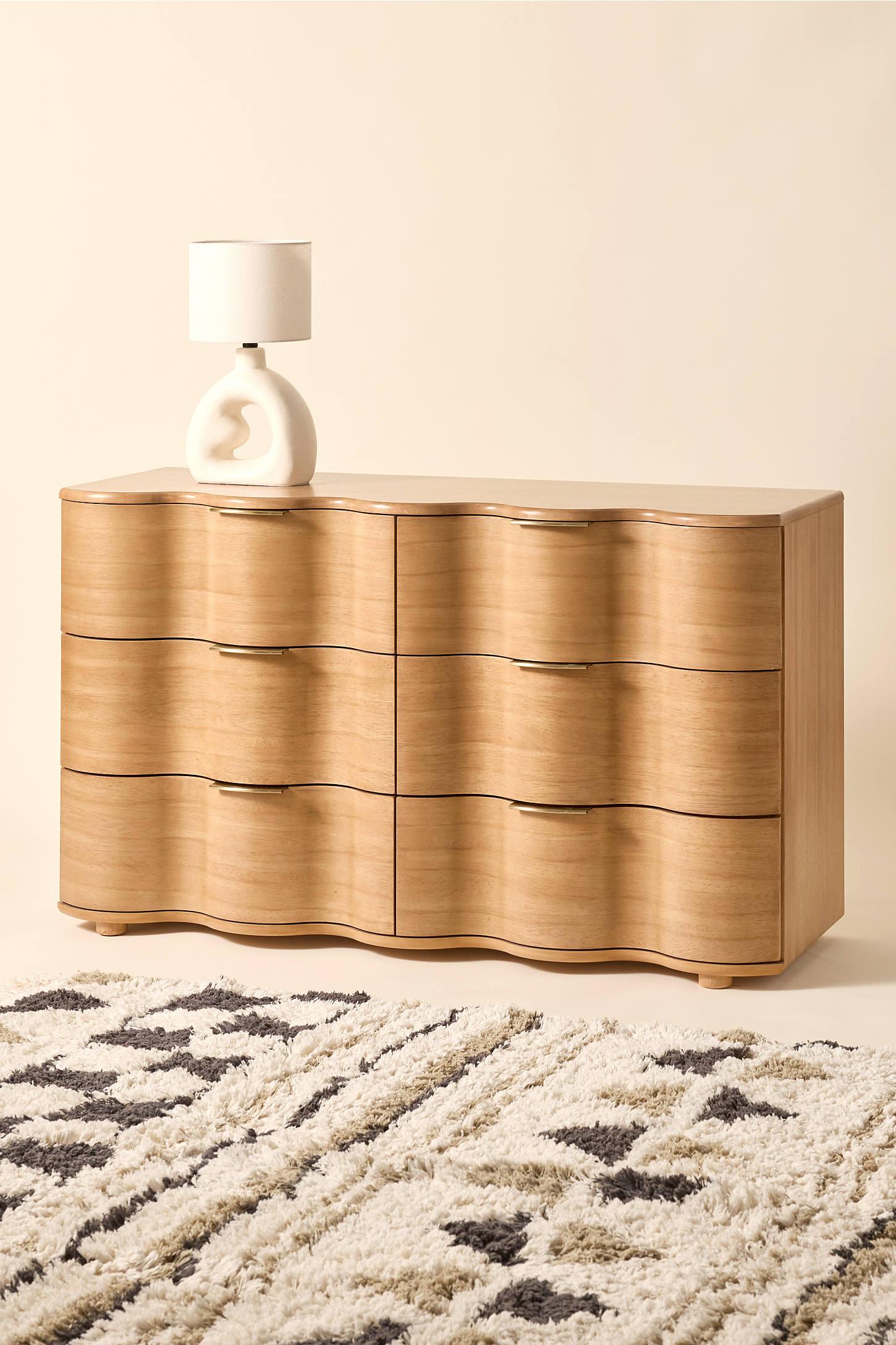 Aria 6-Drawer Short Squiggle Dresser