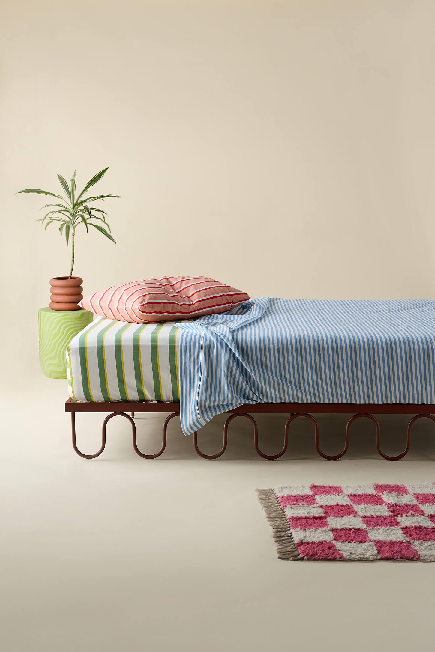 Lucie Squiggle Colorful Iron Bed