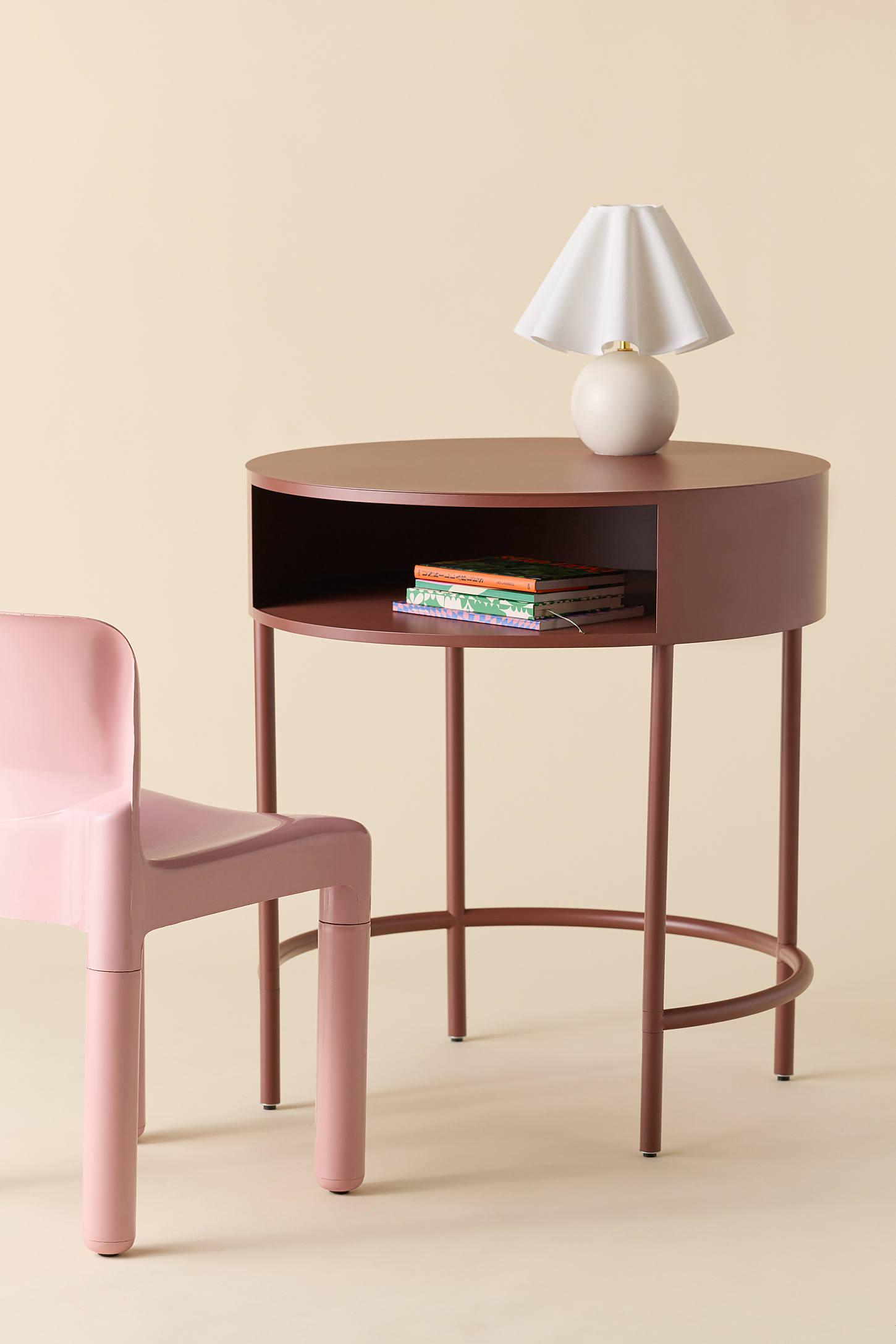 Lucie Round Iron Desk